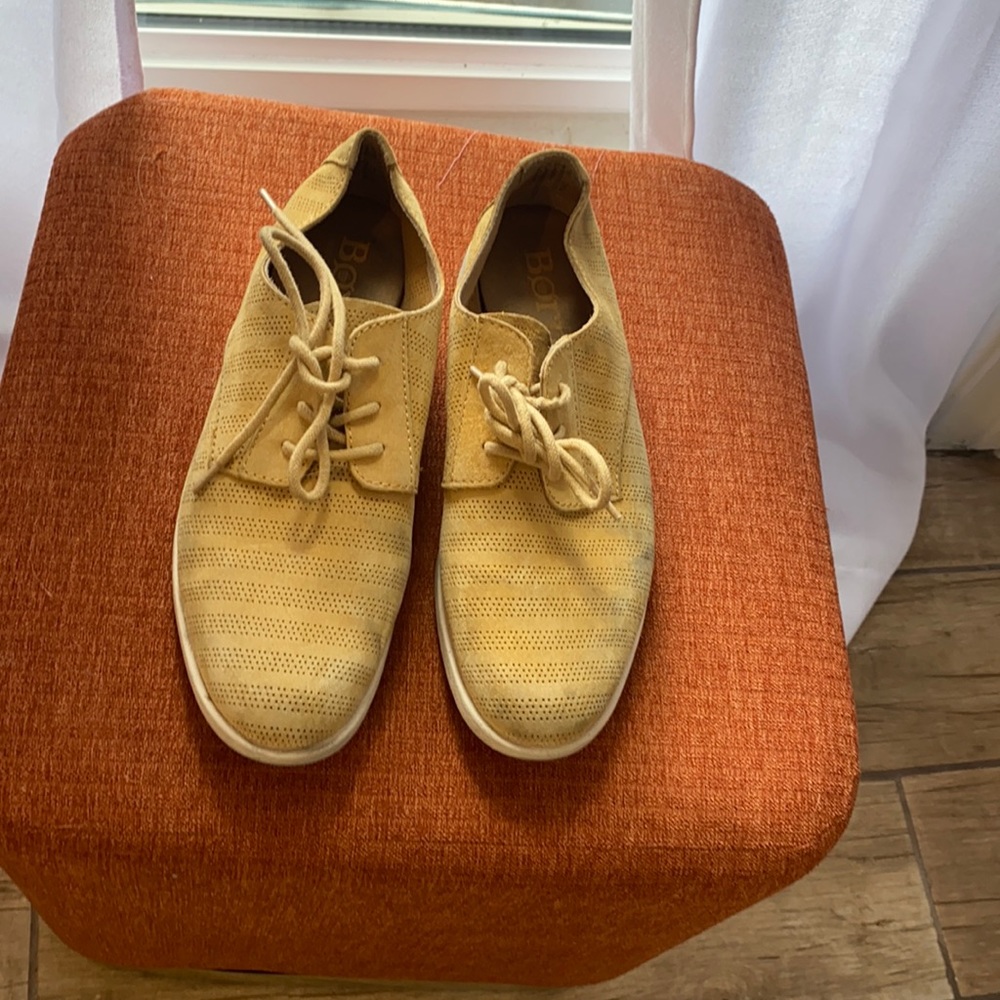 Mustard yellow oxfords